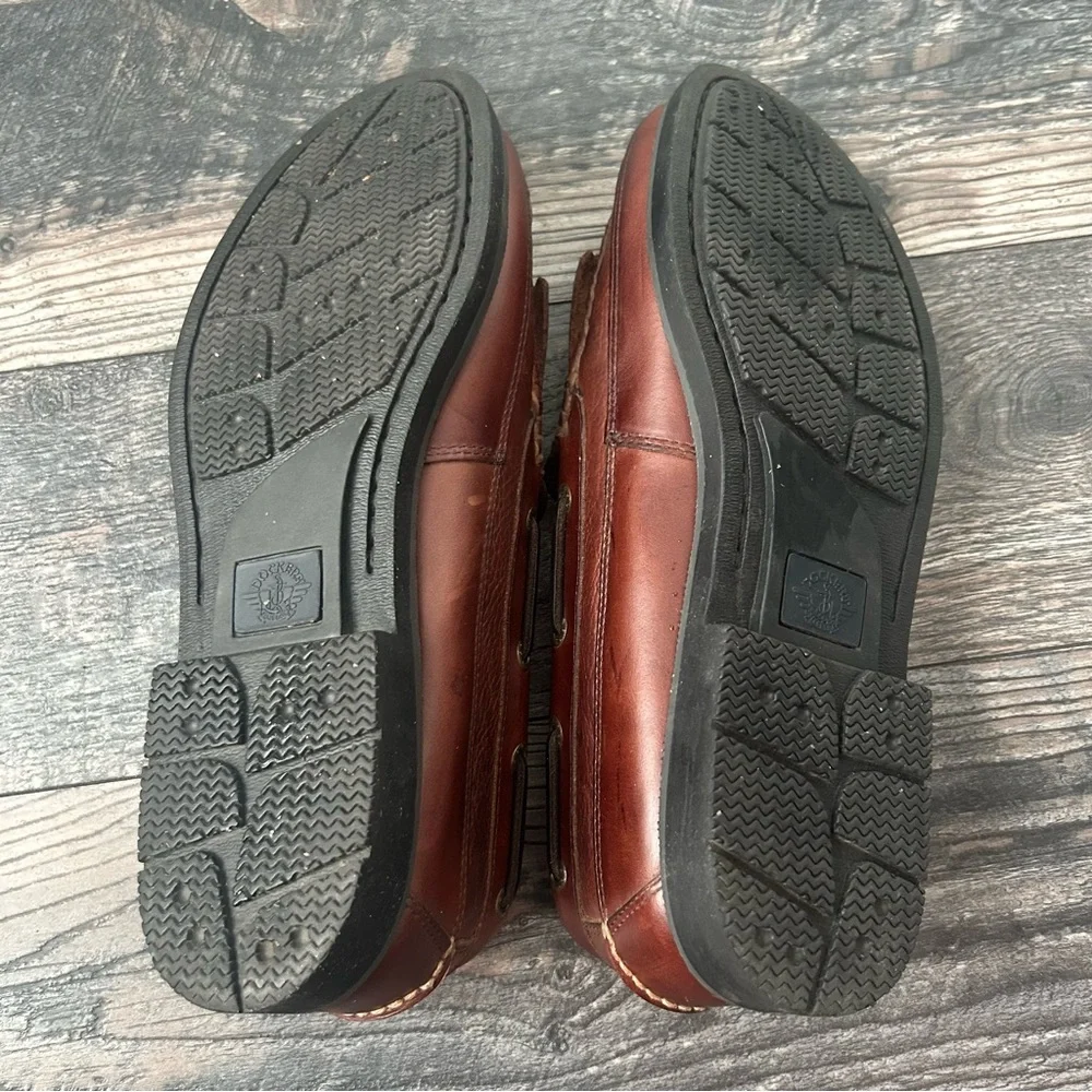 Dockers Men's Brown Leather Slip On Loafers Tassels Kiltie Size 13
